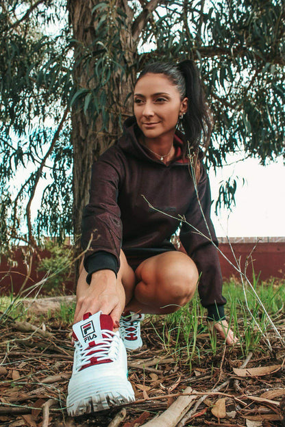 Hoodie/vestido Bordeaux Brilhante